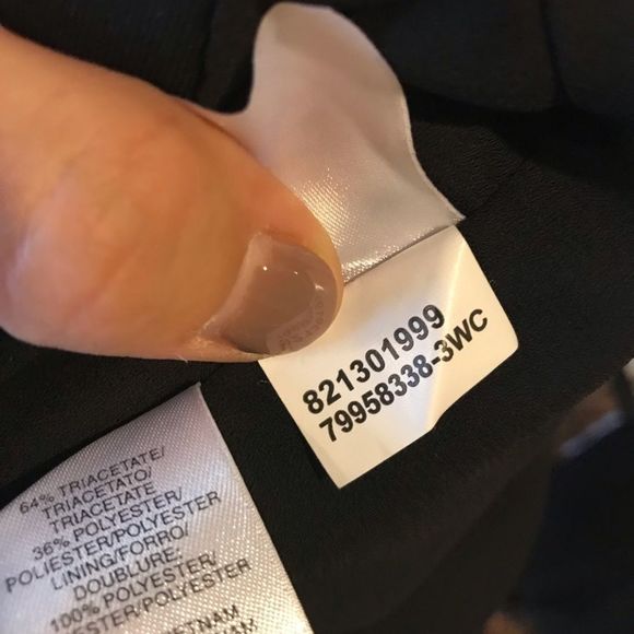 JONES NEW YORK 4 LBD V neck front and back zipper back black dress - Picture 6 of 10